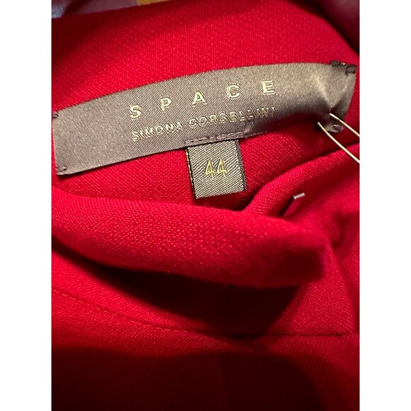 Space Simona Corsellini Womens Red Slim Fit Tapered Leg Pants Size UK 44 Italy - Picture 12 of 16